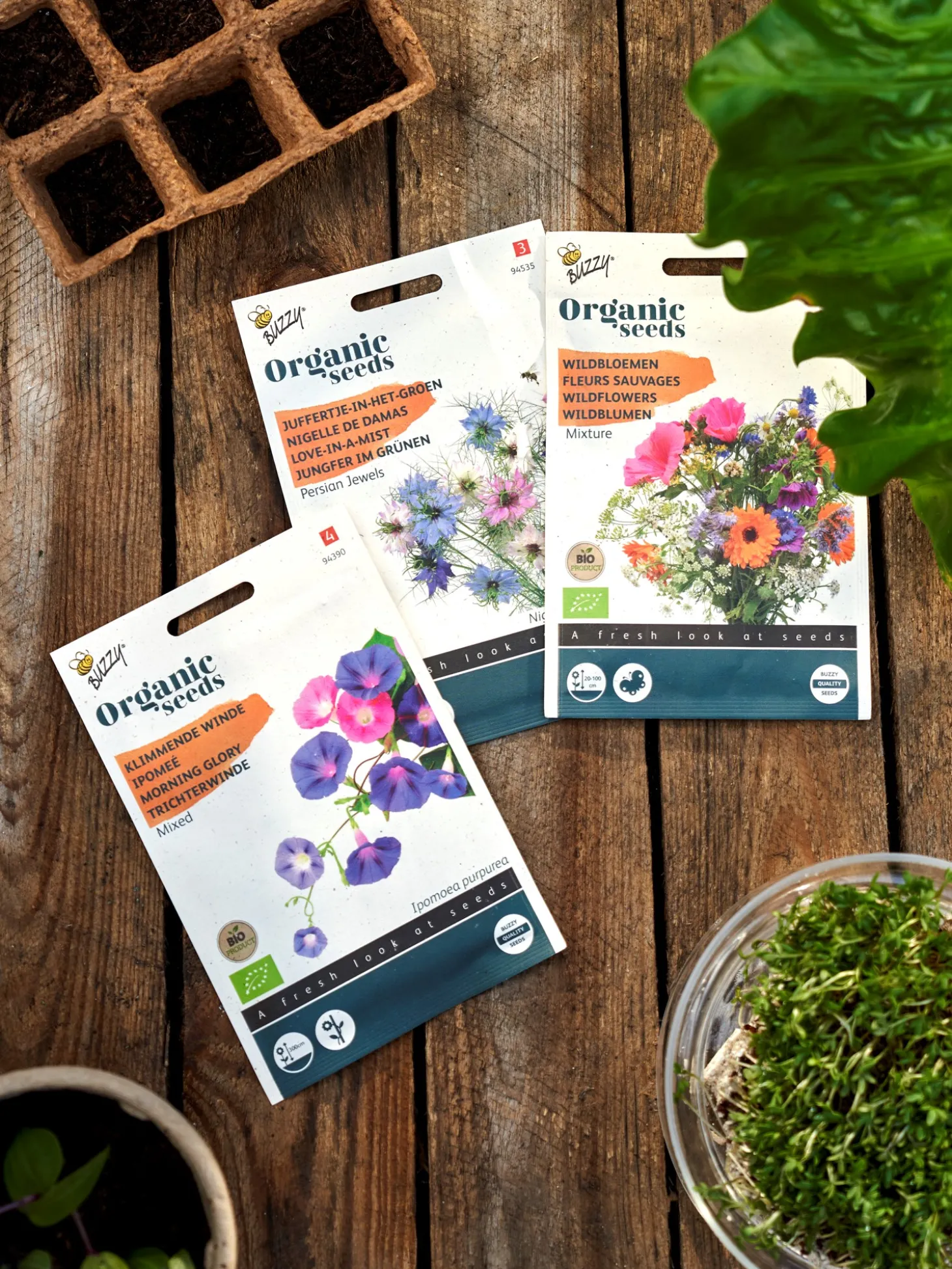 Buzzy® økologisk Blanding Af Purpur-pragtsnerlefrø