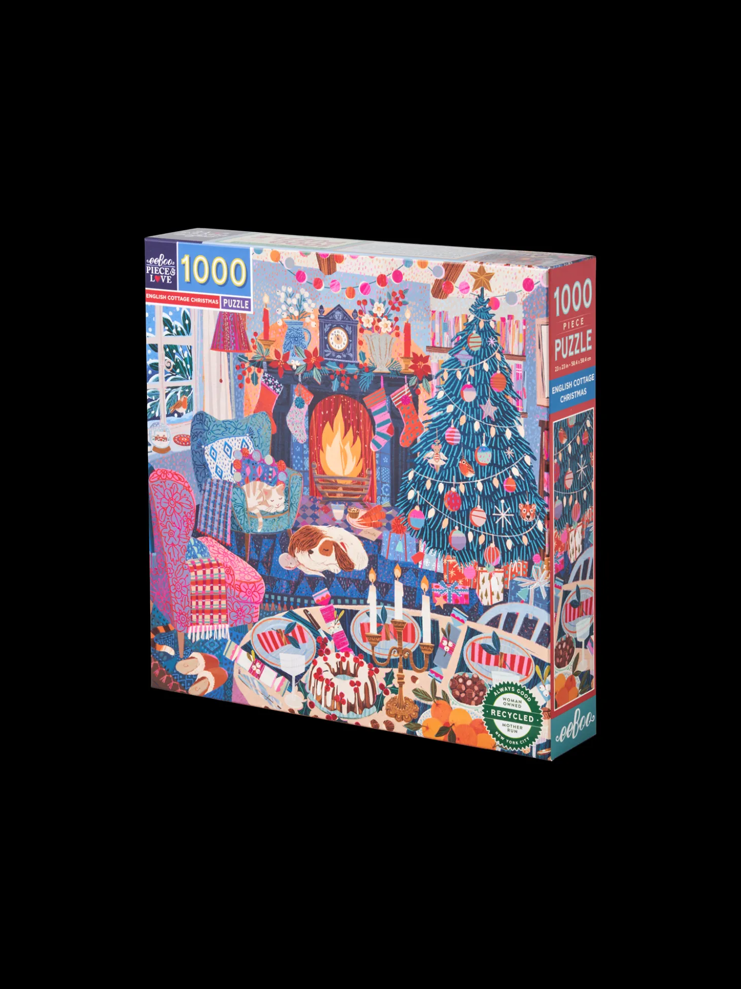 English Cottage Christmas-puslespil 1000 Brikker