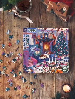English Cottage Christmas-puslespil 1000 Brikker