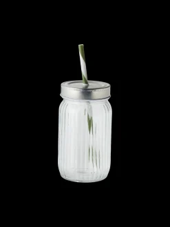 Glas Med Sugerør