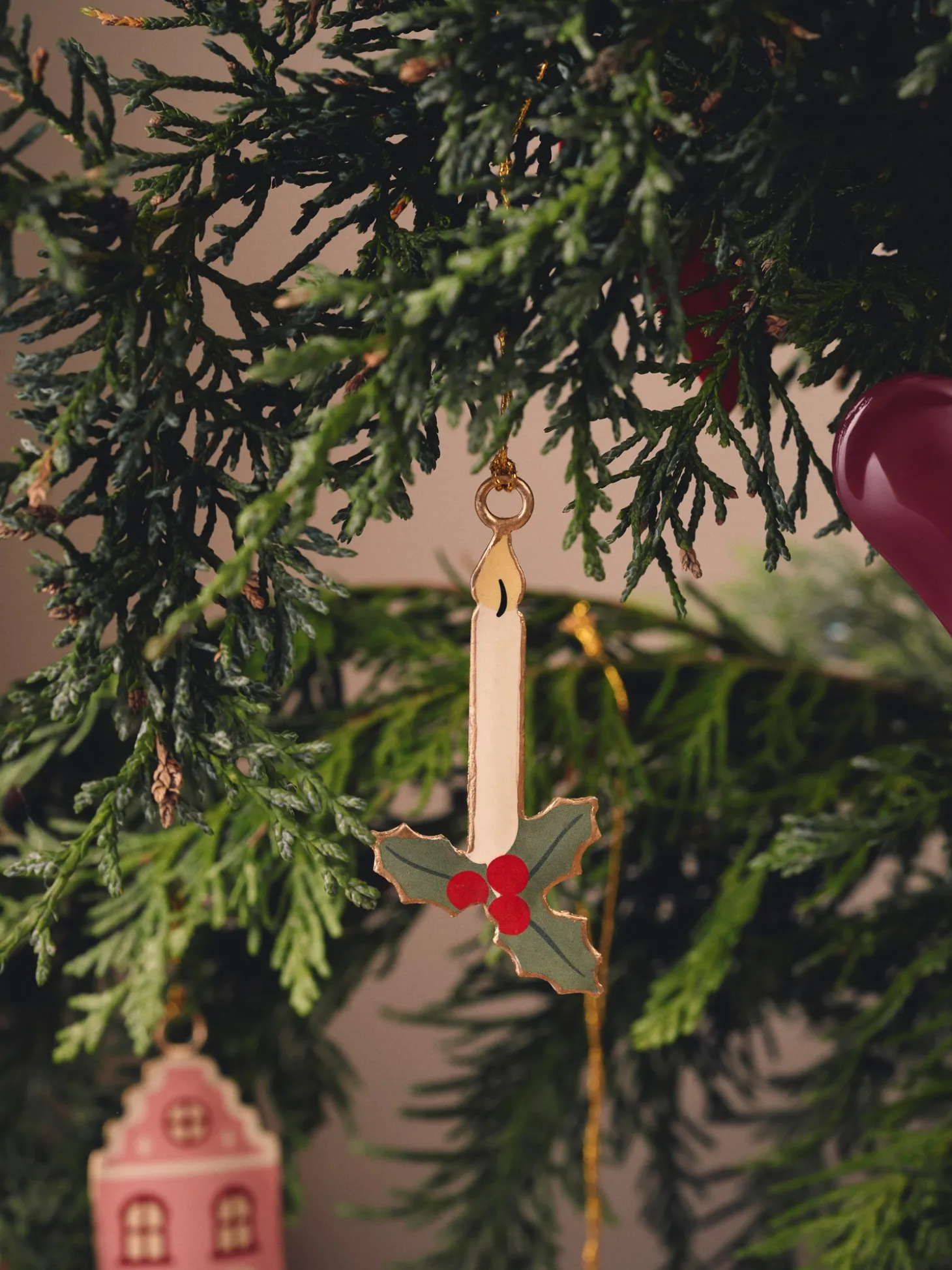 Juleophæng Med Lys