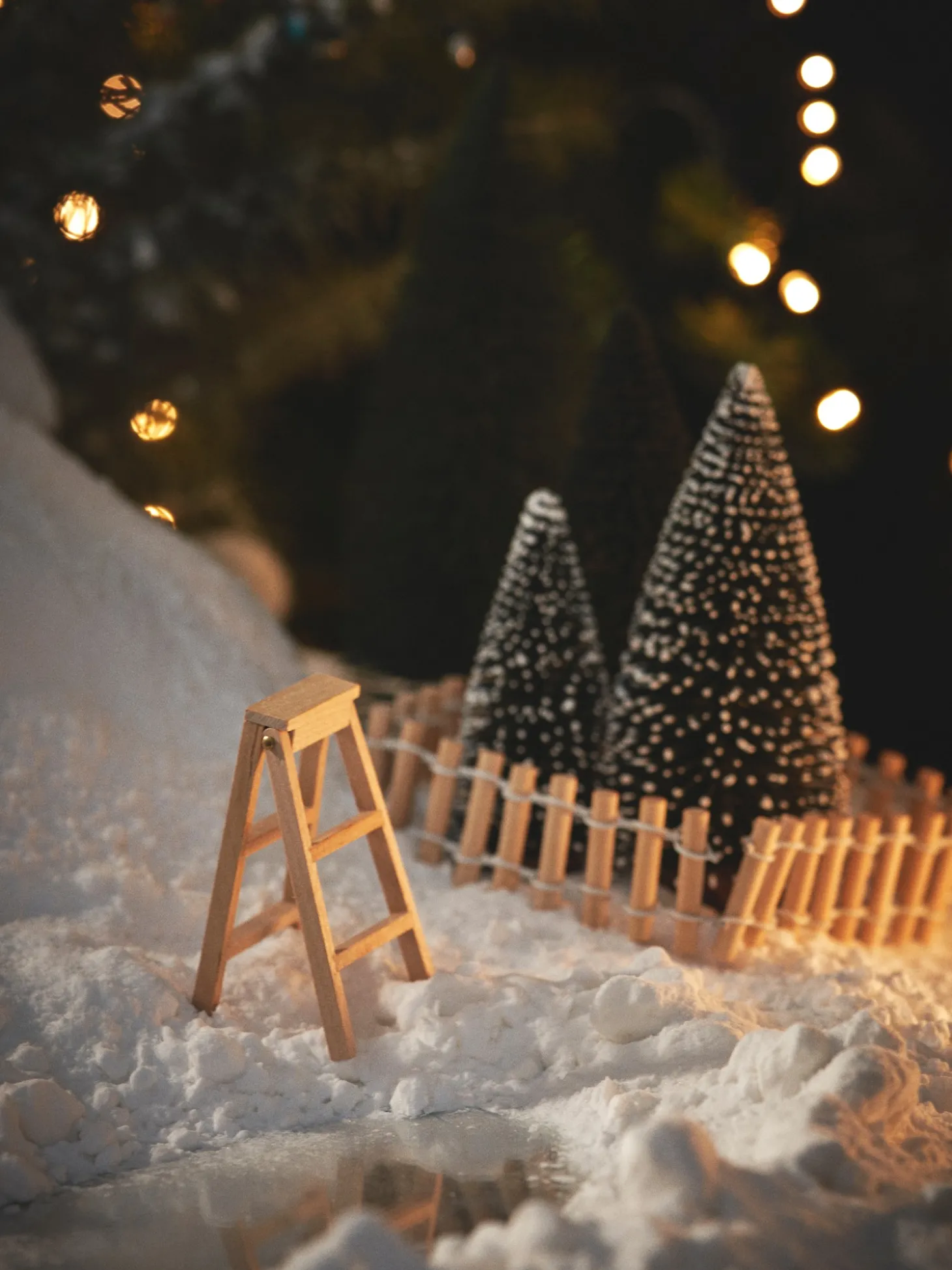 Juletræ Med Sne
