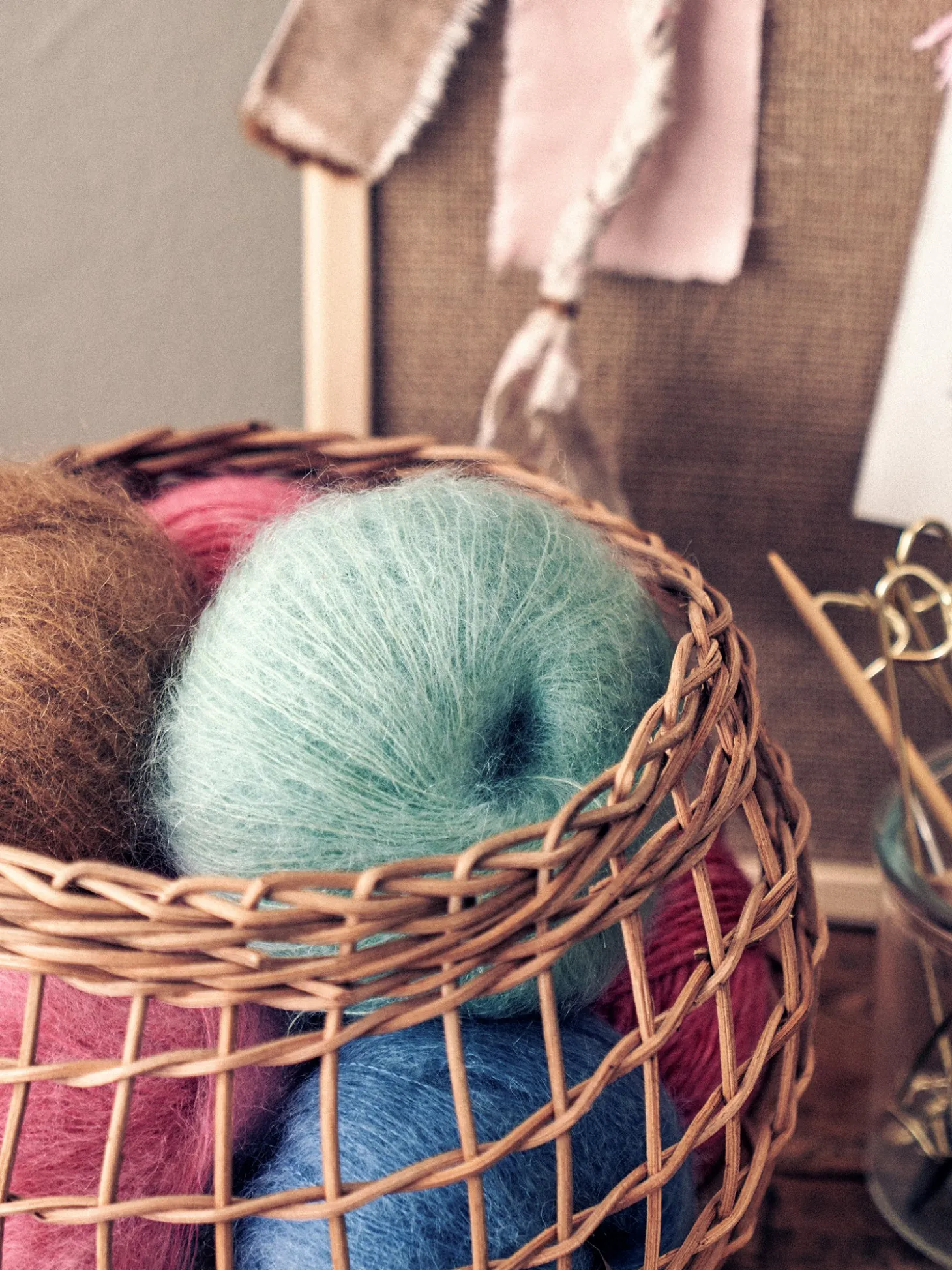 Mohairgarn Med Nylon