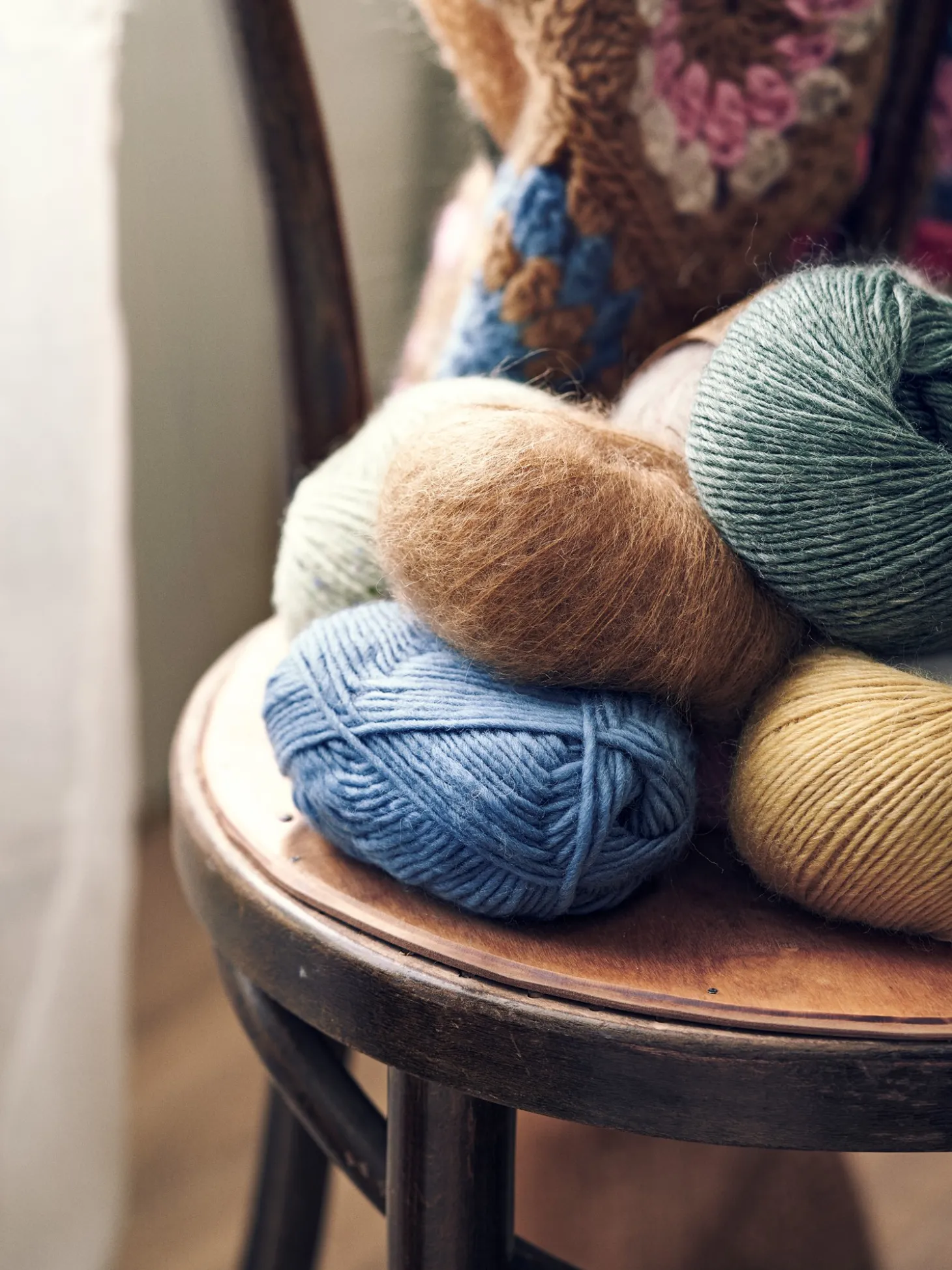 Mohairgarn Med Nylon