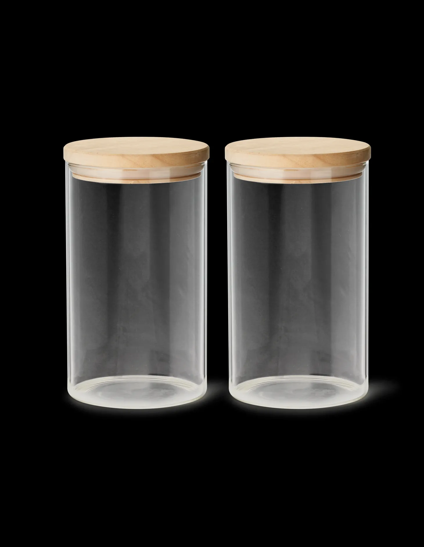 Opbevaringsglas Med Låg 2-pak