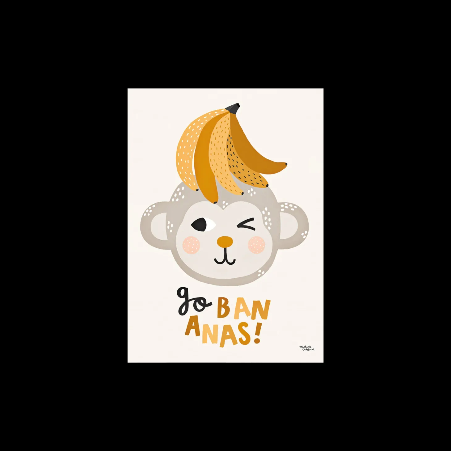 Plakat Go Bananas A3