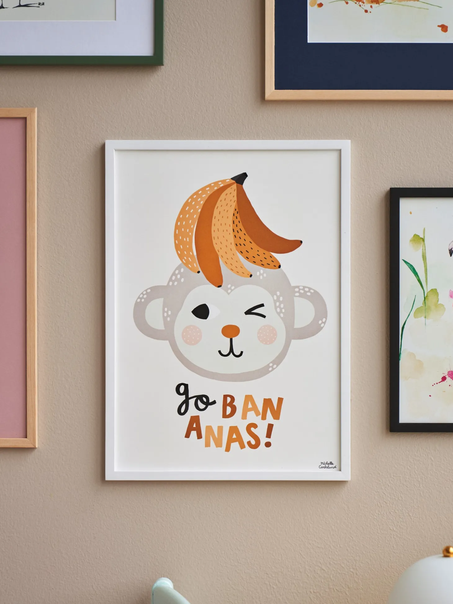 Plakat Go Bananas A3