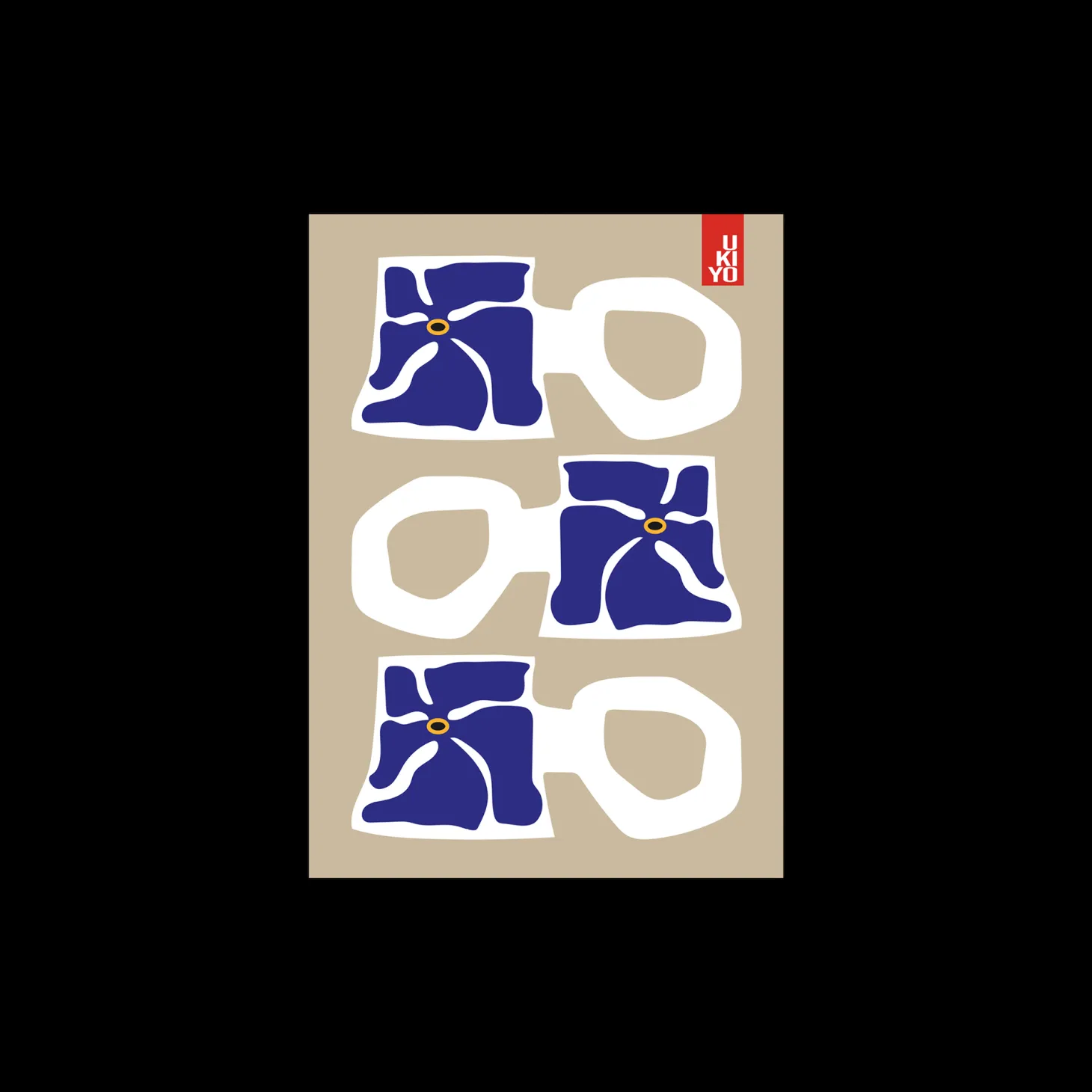 Plakat Ukiyo Mug Blue A3