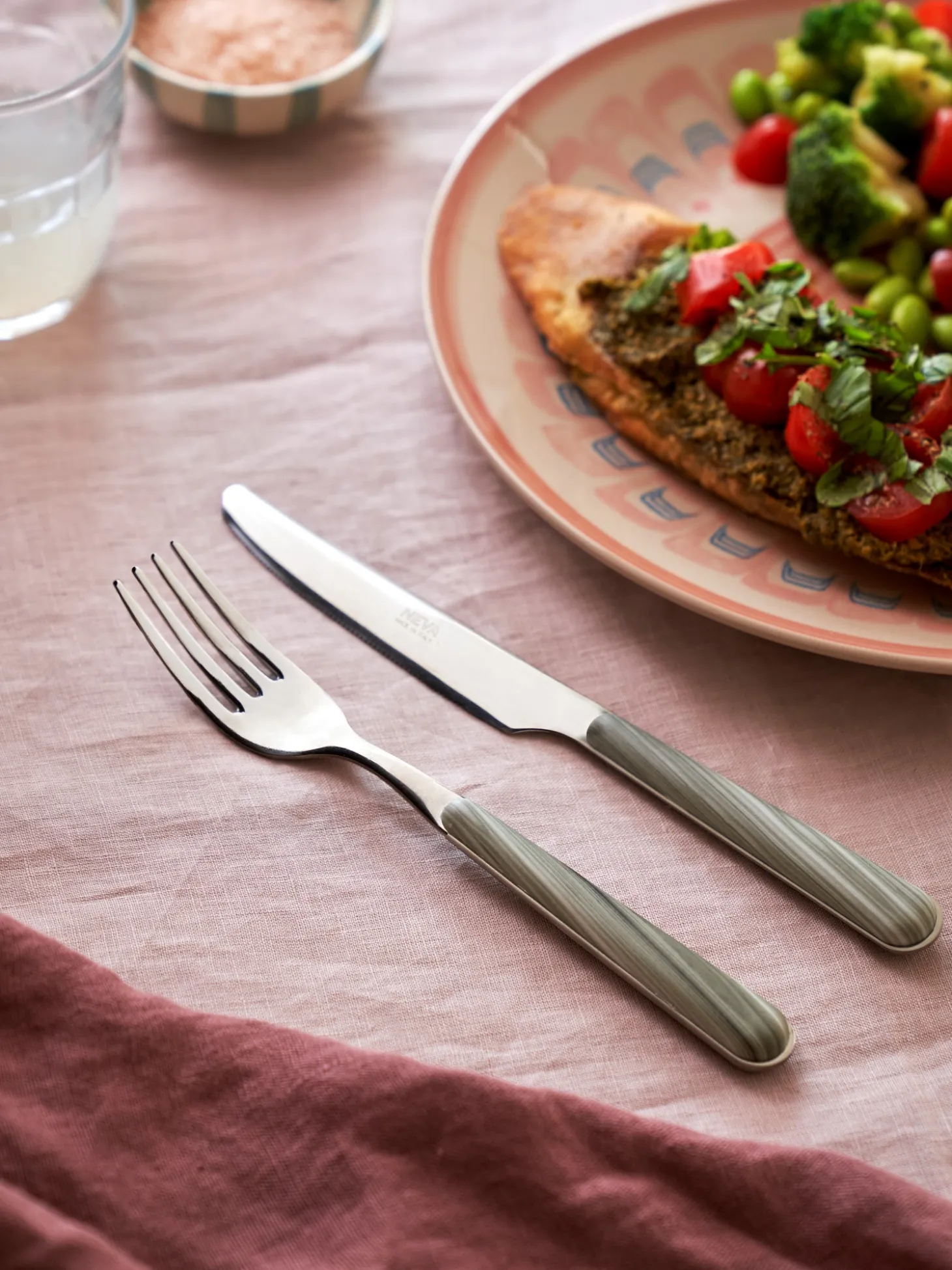 Sæt Med Knive Texture Legno