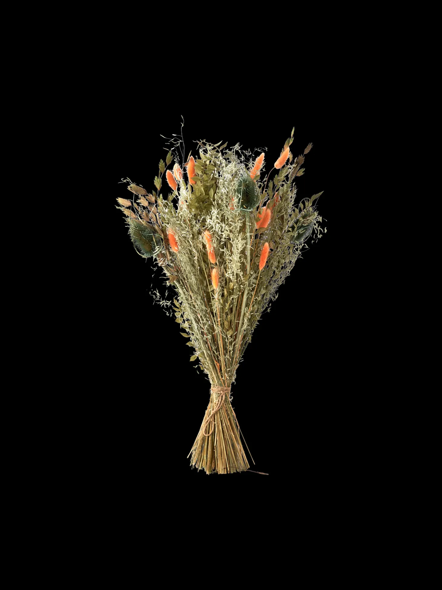 Tørrede Blomster Orange Medium